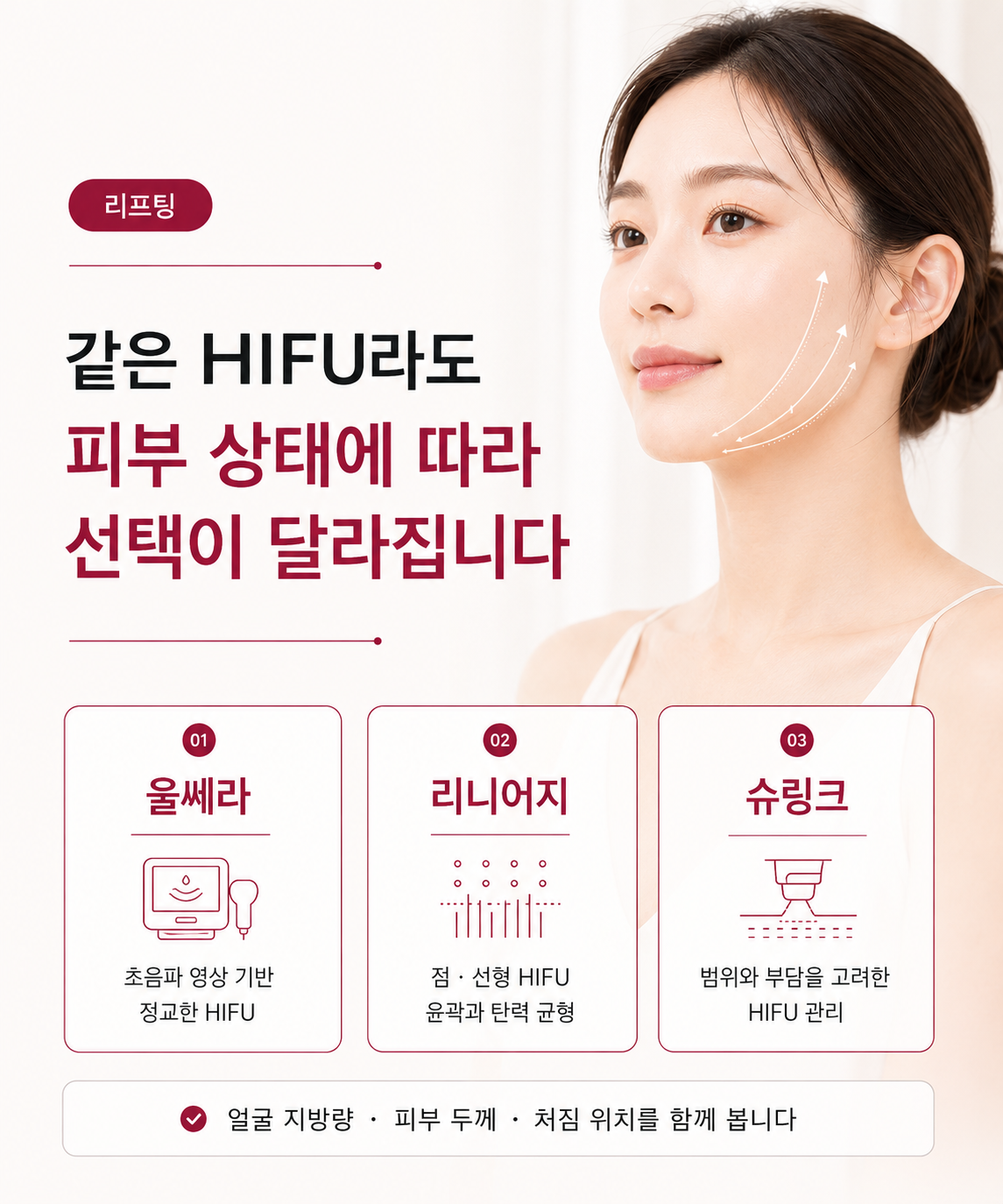 대구달성피부과 울쎄라 리니어지 슈링크 HIFU 리프팅 선택 기준