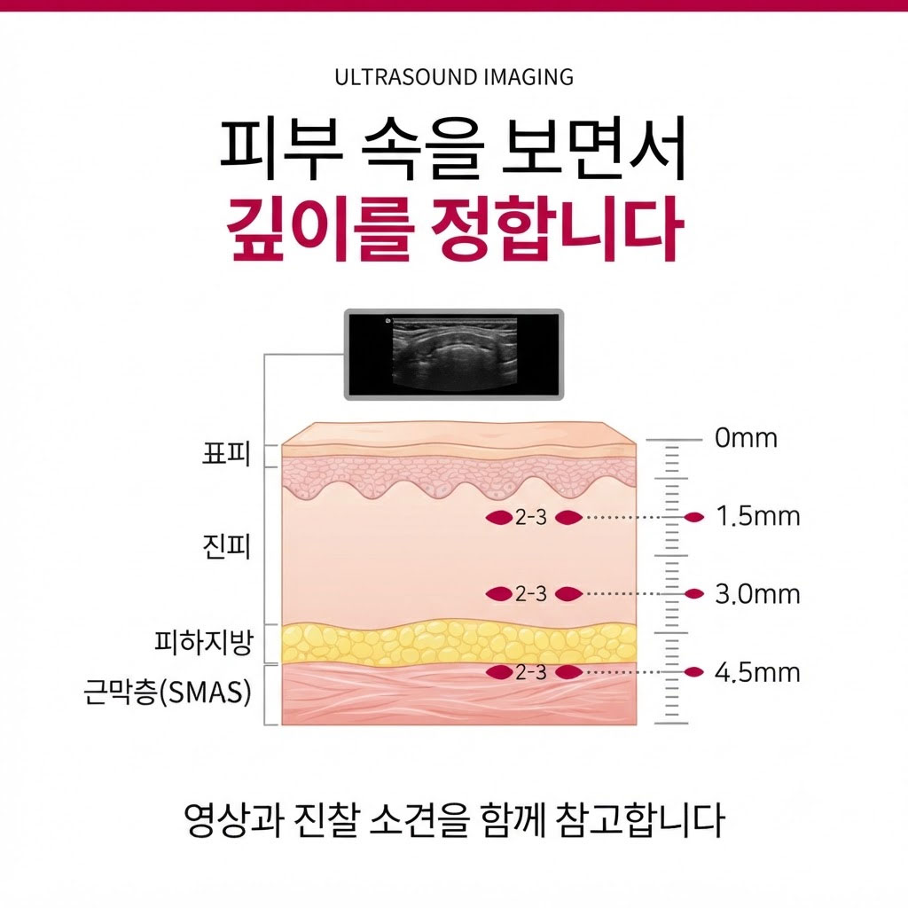 울쎄라 실시간 초음파 영상으로 확인하는 피부 아래 조직층