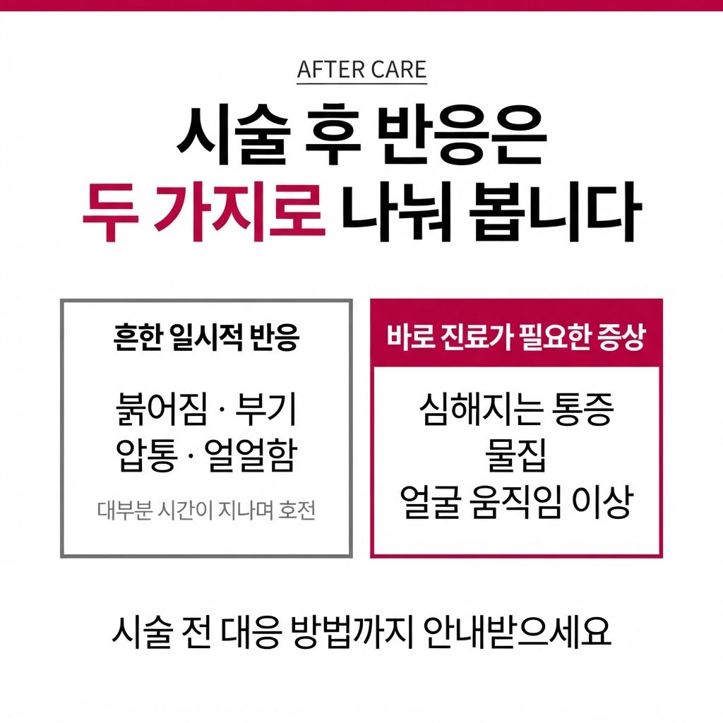 울쎄라 시술 후 붓기와 통증 등 이상반응 안내